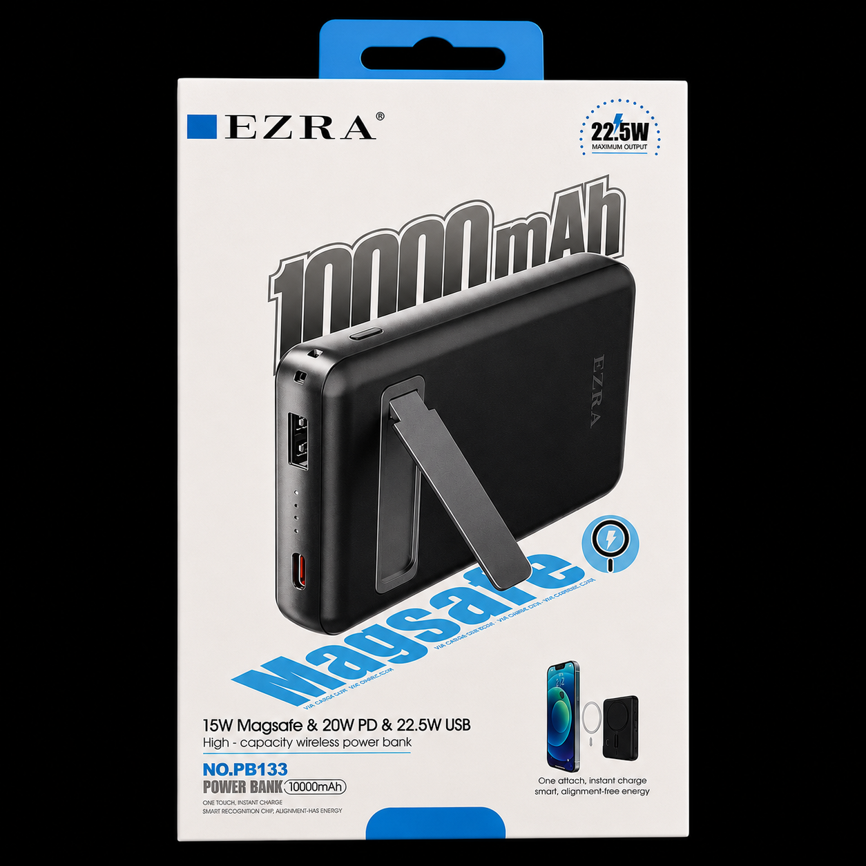 Ezra 10,000Mah 22.5W Power Bank (Magsafe 15W)