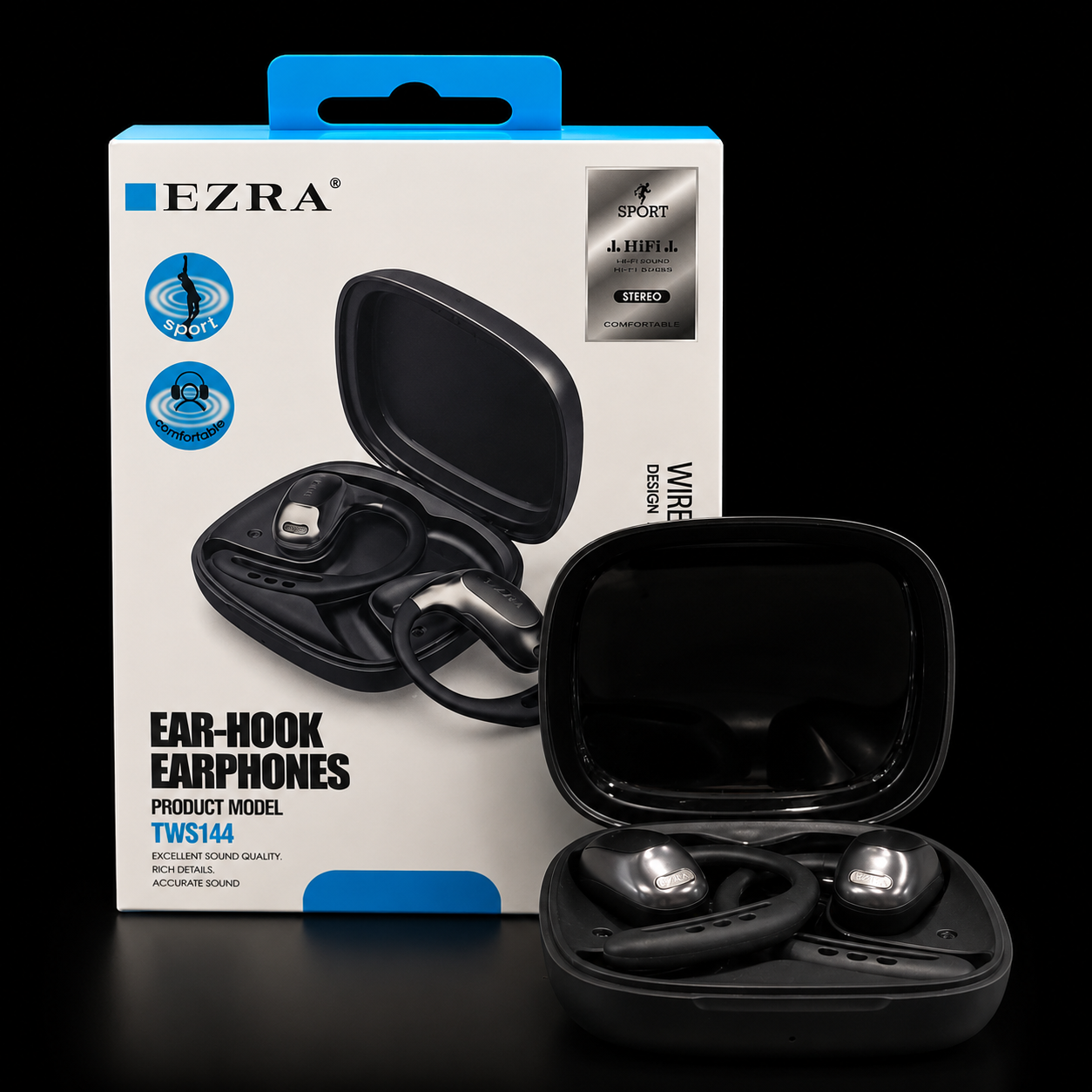 Ezra Tws144 Wireless Earbuds (Clip-On Earbuds)