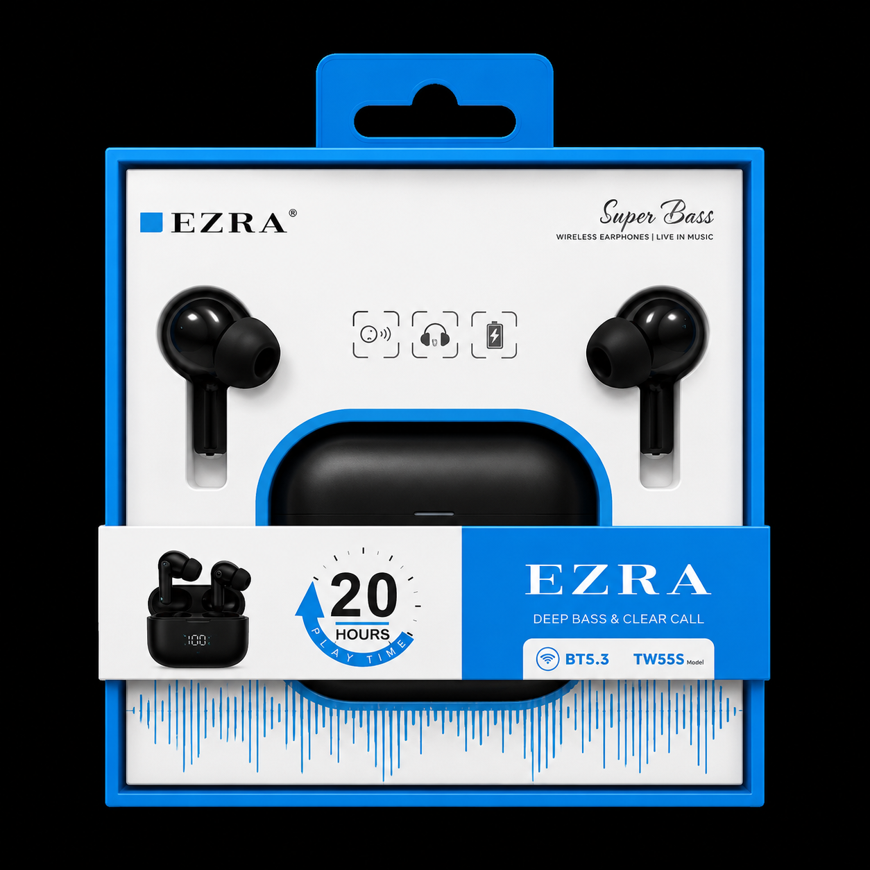 Ezra Tws55 Wireless Earbuds