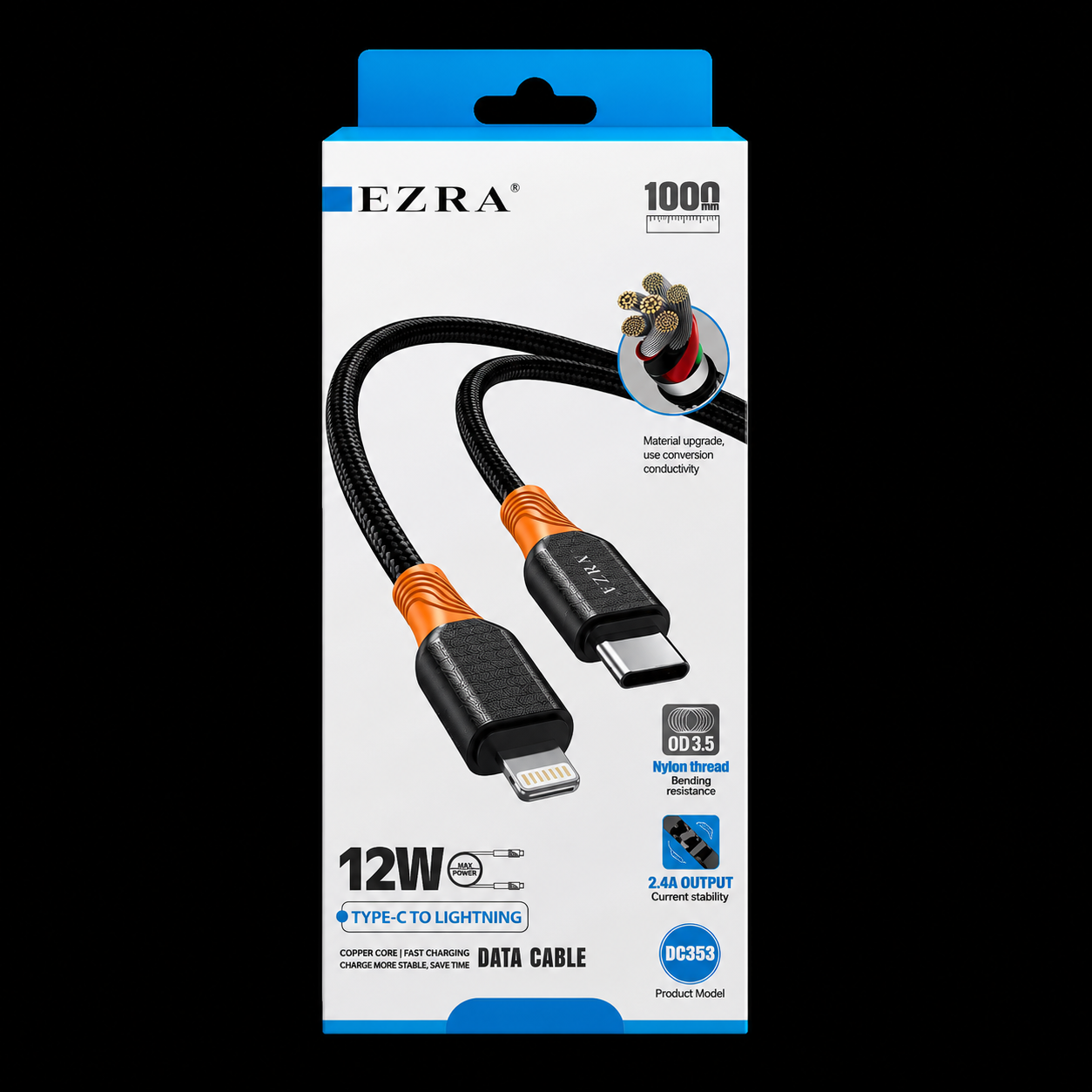 Ezra Usb Type-c To Lighting 12W Cable
