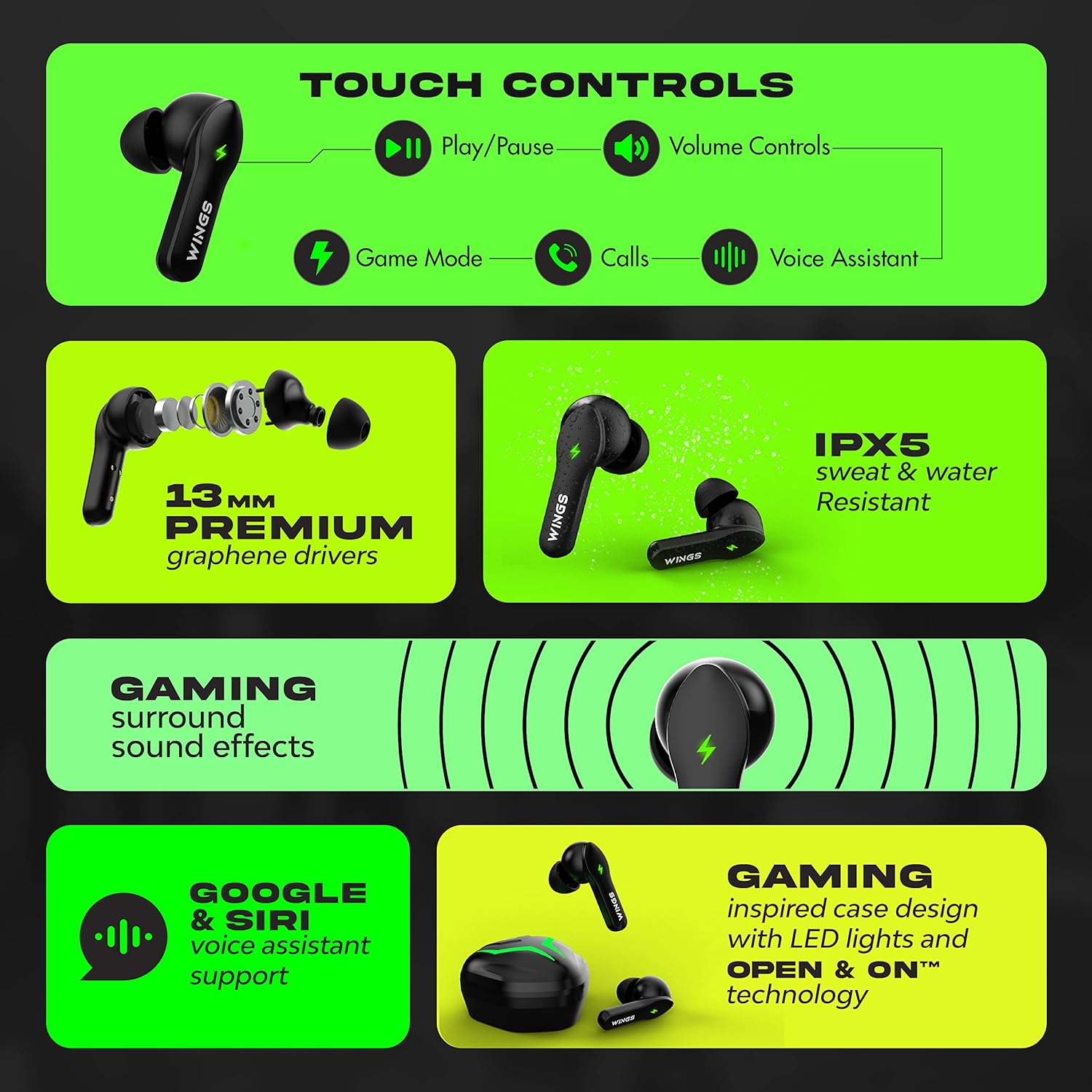 Refurbished Wings Phantom 260 Earbuds