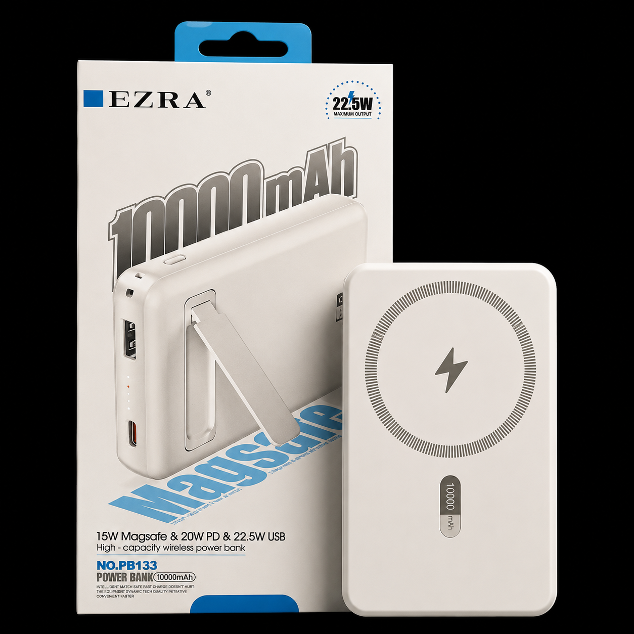 Ezra 10,000Mah 22.5W Power Bank (Magsafe 15W)