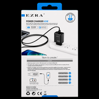 Ezra 65W Usb+Type-c Dual Output Wall Charger