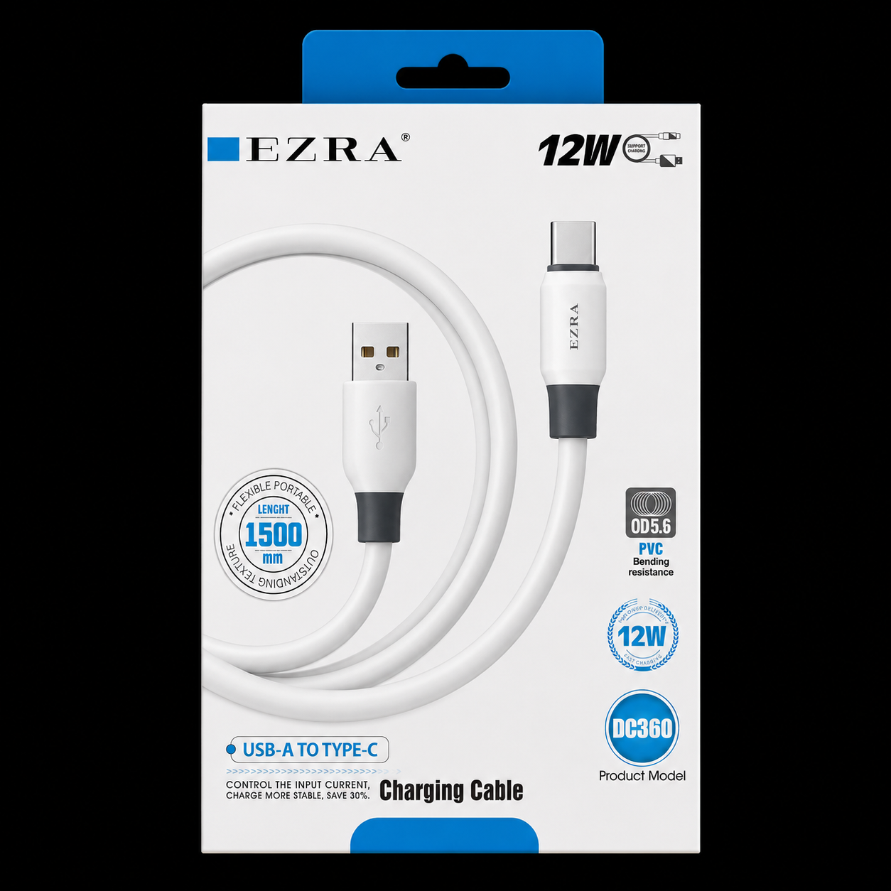 Ezra Usb To Type-c 1.5m 12W Cable