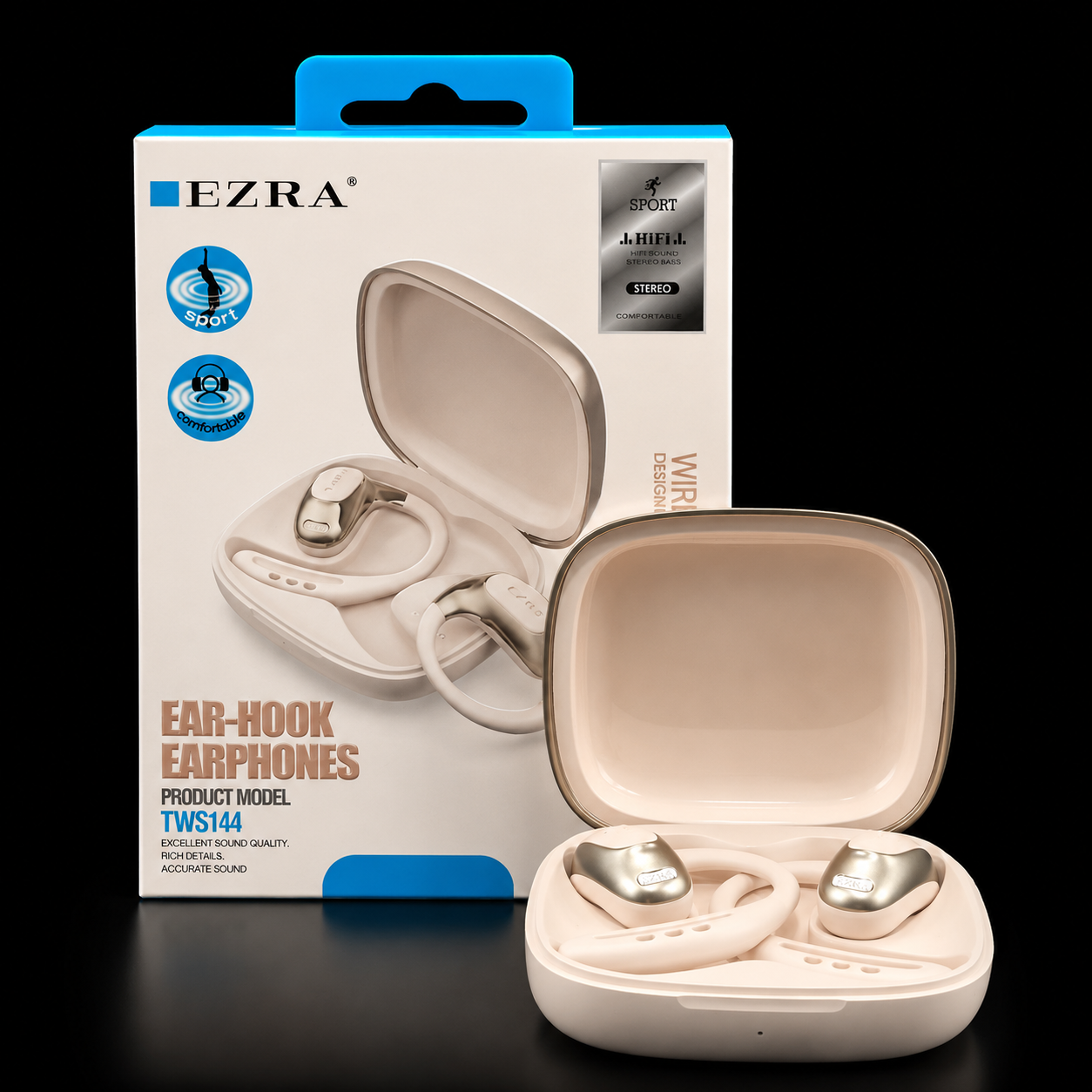 Ezra Tws144 Wireless Earbuds (Clip-On Earbuds)