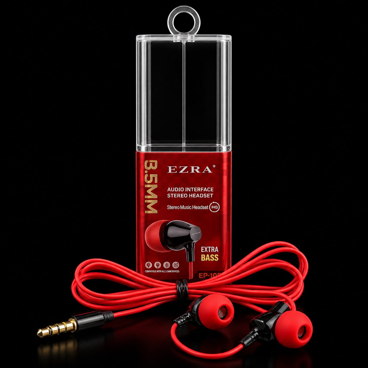 Ezra 3.5mm Jack Wired Earphone (Ear Tips)