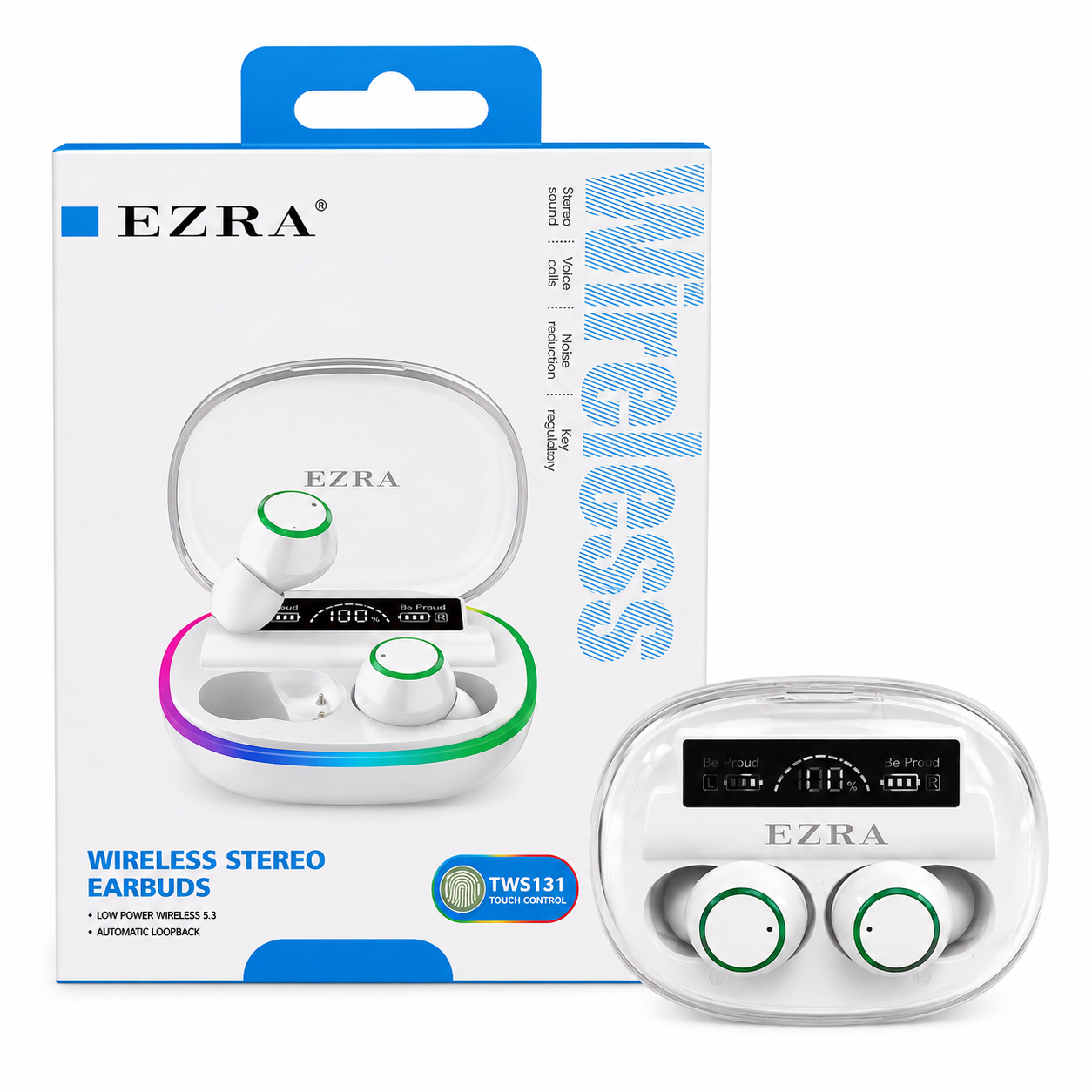 Ezra Tws131 Wireless Earbuds