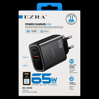 Ezra 65W Usb+Type-c Dual Output Wall Charger