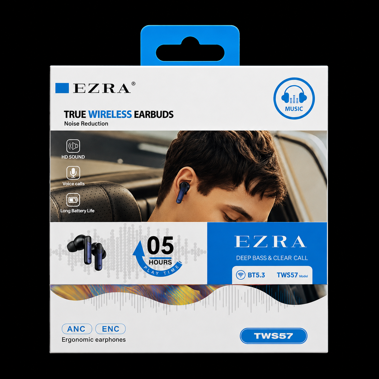 Ezra Tws57 Wireless Earbuds