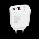 Ezra 20W Usb+Type-c Dual Output Wall Charger