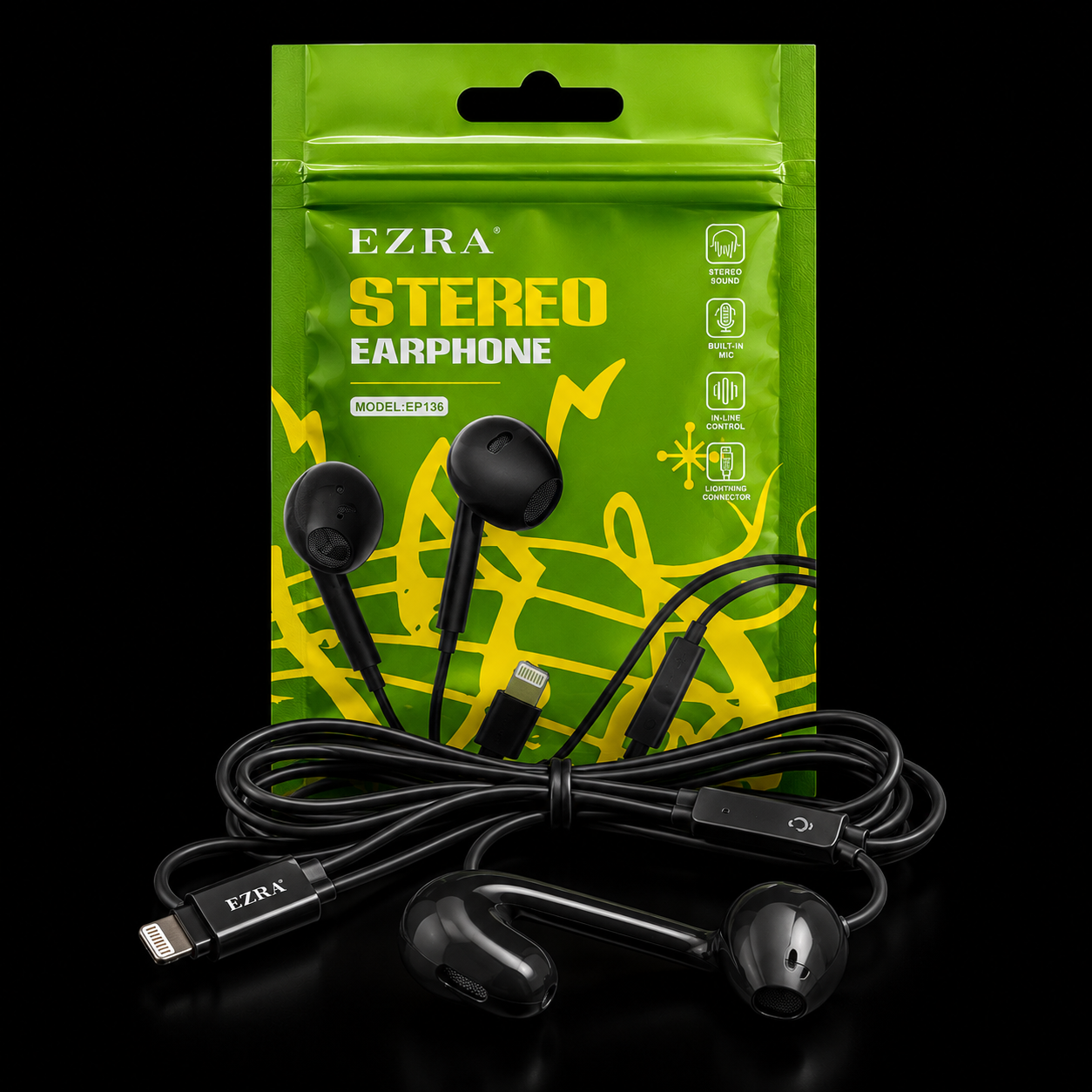 Ezra Lighting Wired Earphone (Non Ear Tips)