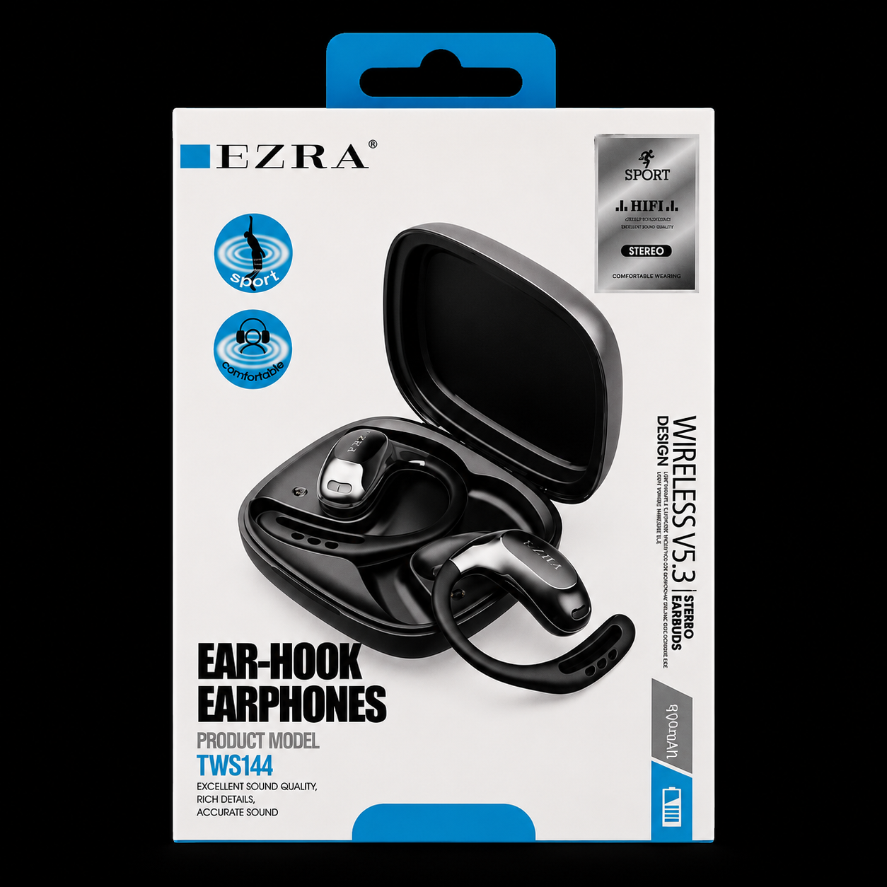 Ezra Tws144 Wireless Earbuds (Clip-On Earbuds)
