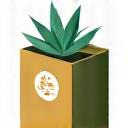 Icon of a recyclable box representing plastic-free packaging