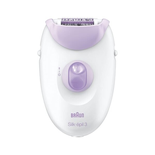 Braun Silk-épil 3-170, Epilator for Long-Lasting Hair Removal, 20 Tweezer system, Smartlight technology and Massage rollers, Purple