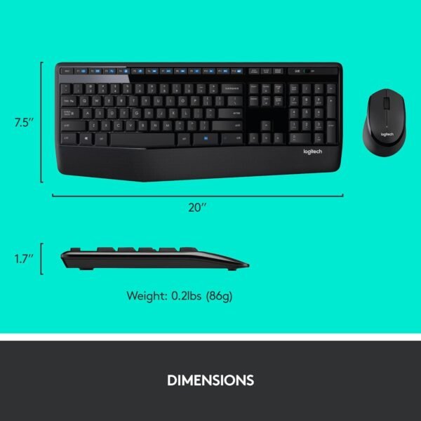 Openbox Logitech MK345 Wireless Keyboard and Mouse Set (Black)