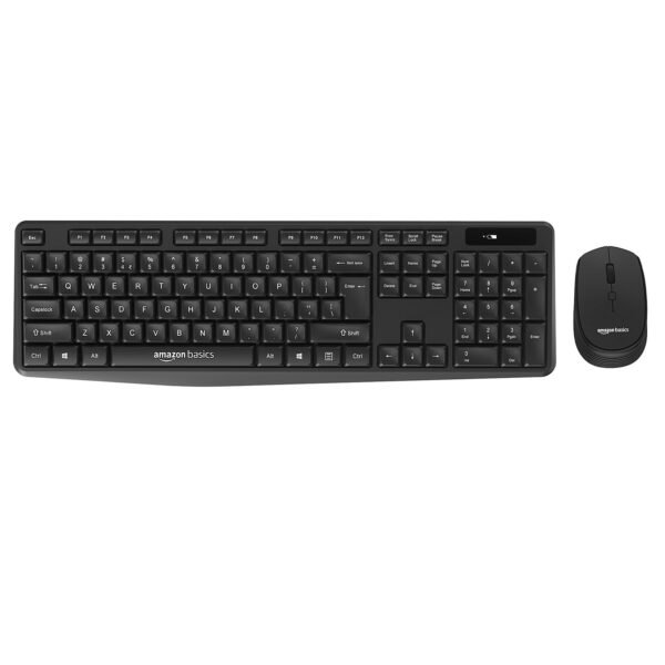 Openbox Amazon Basics USB Wireless Keyboard and Mouse Set with Nano Receiver