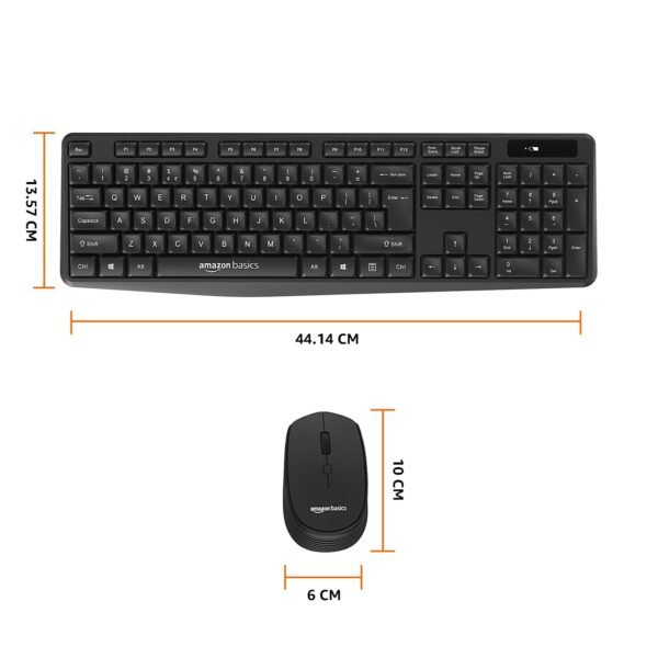 Openbox Amazon Basics USB Wireless Keyboard and Mouse Set with Nano Receiver