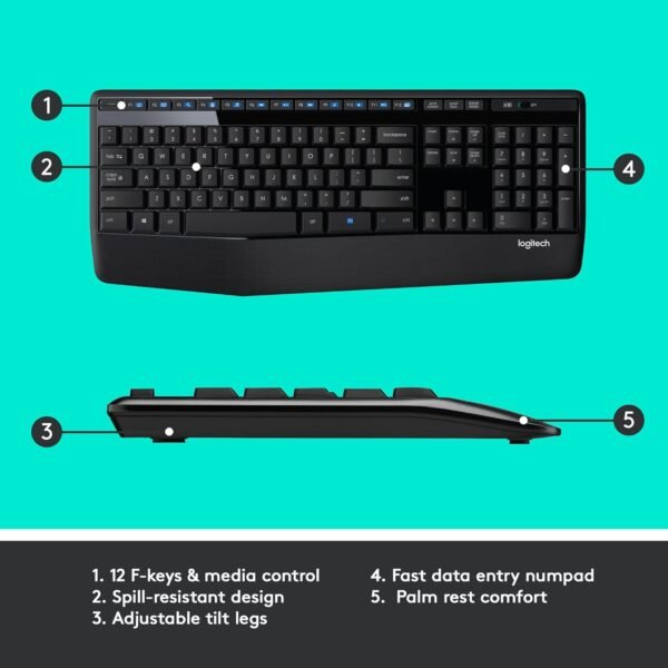 Openbox Logitech MK345 Wireless Keyboard and Mouse Set (Black)