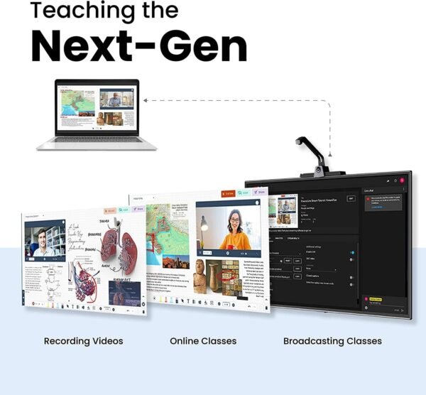 OpenBox TutorPlus - Interactive Teaching Device That converts Your Existing Monitor/Display 81.28 cm to 165.1 cm (32" to 65") into a Digital whiteboard for Online Classes & Live Streaming On YouTube, Black