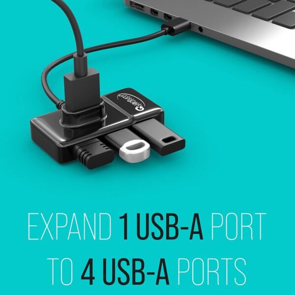 Openbox Quantum 4 Port USB Hub (1 Port 3.0 & 3 Port 2.0) with High Speed Data Transfer, Plug Play Usage, Compatible with Laptop, PC and Other USB-A Devices