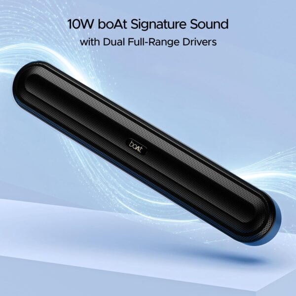 Openbox boAt Aavante Bar 490 10W Signature Sound, Dual Full-Range Drivers,7 HRS Battery, Built-in Mic,2.0 CH, TWS Feature,Multi Connect, Bluetooth Sound Bar, Soundbar Speaker