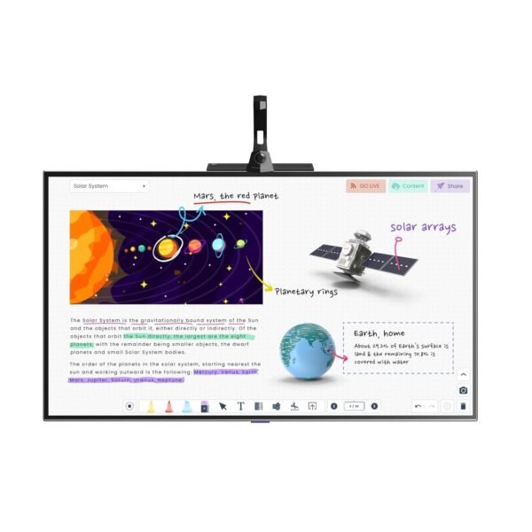 OpenBox TutorPlus - Interactive Teaching Device That converts Your Existing Monitor/Display 81.28 cm to 165.1 cm (32" to 65") into a Digital whiteboard for Online Classes & Live Streaming On YouTube, Black