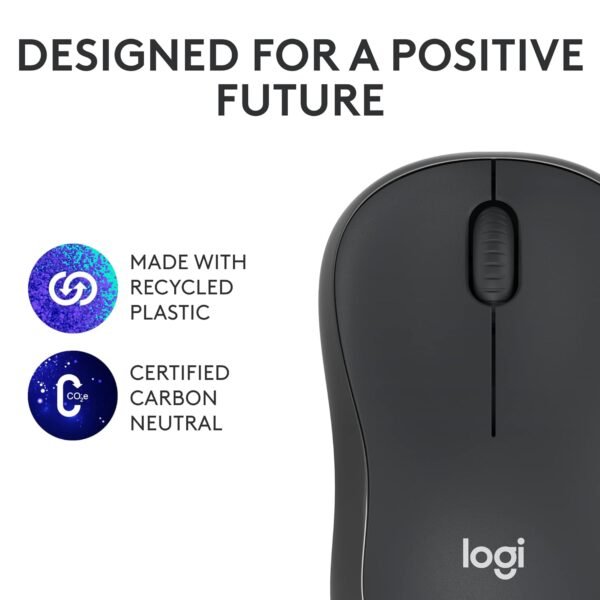 Openbox Logitech M240 Silent Bluetooth Mouse, Wireless, Compact, Portable, Smooth Tracking, 18-Month Battery, for Windows, macOS, ChromeOS, Compatible with PC, Mac, Laptop, Tablets 