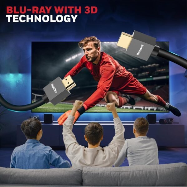 Openbox Honeywell HDMI Cable v2.0 with Ethernet, 3D/4K@60Hz Ultra HD Resolution, 2 Mtr, 18 GBPS Transmission Speed, High-Speed, Compatible with all HDMI Devices Laptop Desktop TV Set-top Box Gaming Console