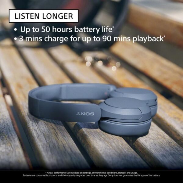 Openbox Sony WH-CH520 Wireless Headphones with Microphone (Blue) - Image 2