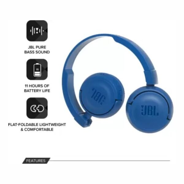 Openbox JBL T450BT Extra Bass Bluetooth Headset (Blue) - Image 2