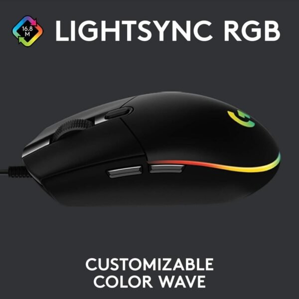 Openbox Logitech G102 USB Light Sync Gaming Mouse (Black) - Image 2