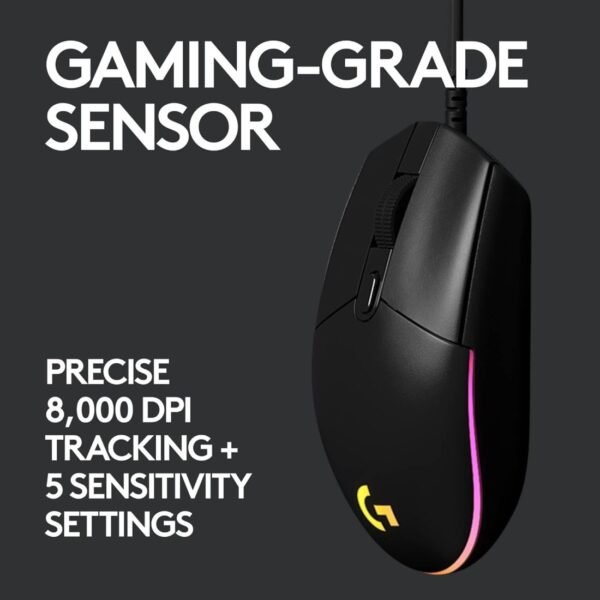 Openbox Logitech G102 USB Light Sync Gaming Mouse (Black) - Image 3
