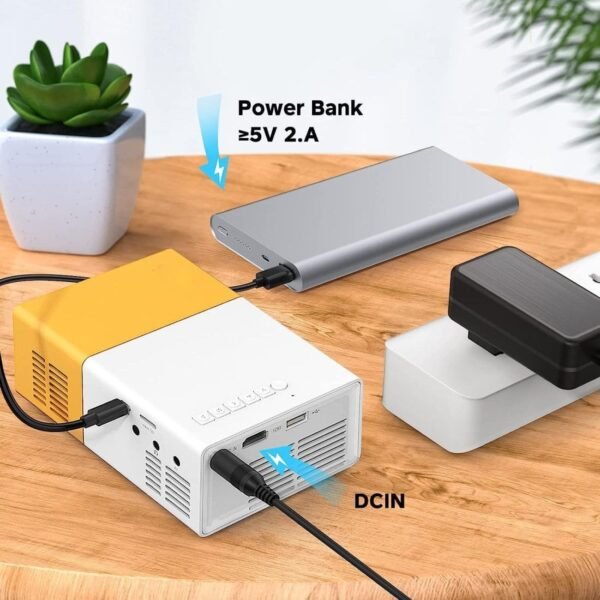Openbox Mini Projector Portable Star Movie Projector Smart Home Projector(White And Yellow) - Image 4