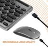 Openbox Amazon Basics Wireless Keyboard and Mouse Set with Bluetooth multiconnect (Grey) - Image 4