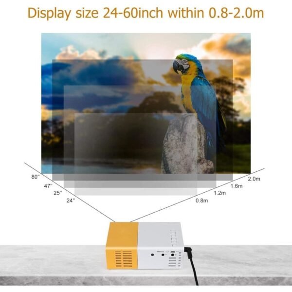 Openbox Mini Projector Portable Star Movie Projector Smart Home Projector(White And Yellow) - Image 6