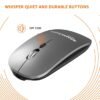 Openbox Amazon Basics Wireless Keyboard and Mouse Set with Bluetooth multiconnect (Grey) - Image 7