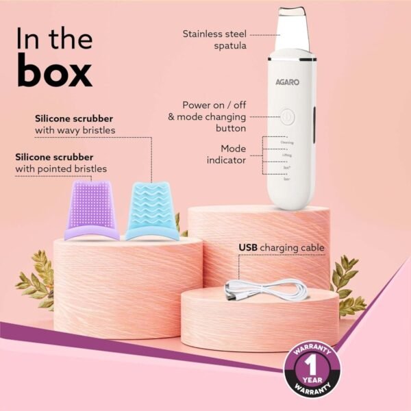 AGARO Ultrasonic Facial Skin Scrubber for Wet Skin - Image 7