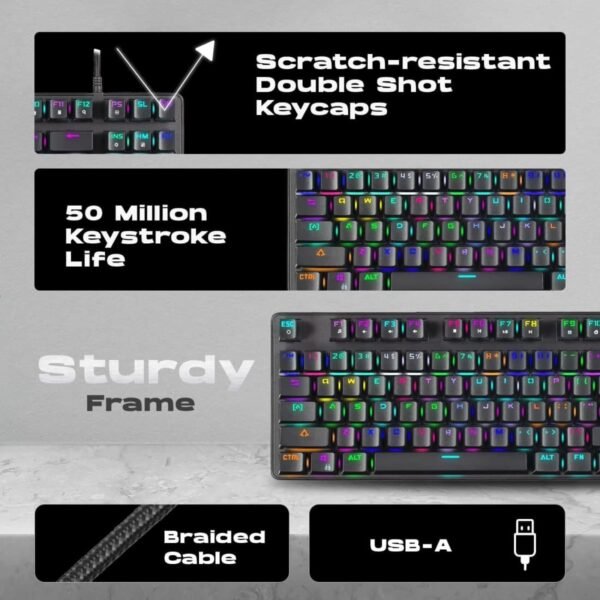 Openbox Cosmic Byte CB-GK-16 Firefly Per-Key RGB TKL Mechanical Keyboard (Blue) - Image 9