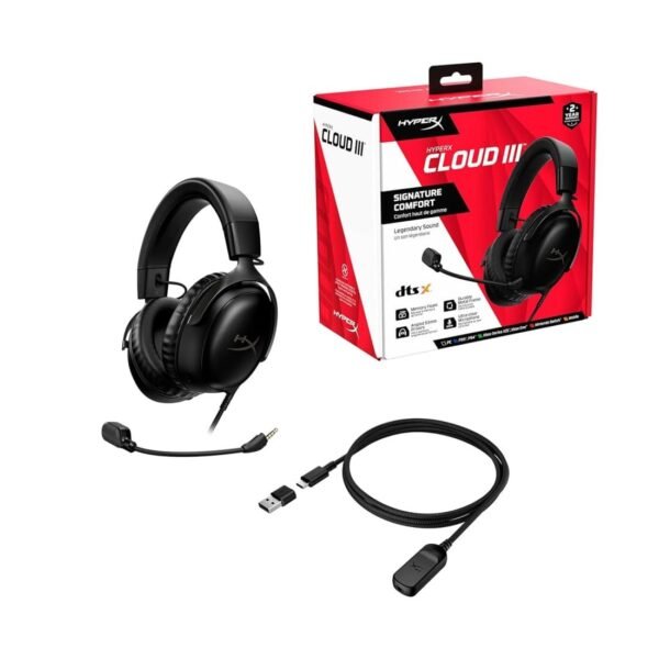 Openbox HyperX Cloud III – Wired Gaming Headset (Black) - Image 8