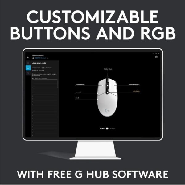 Openbox Logitech G102 USB Light Sync Gaming Mouse (Black) - Image 9