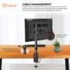 Openbox Tukzer Single 13 to 27-inch(33 to 68.5cm) LCD Monitor Desk Mount Stand, Height Adjustable Arm Mount, Fully Adjustable, Tilt, Articulating/Holds 1 Screen Stand-Steel (TZ-T19) - Image 2