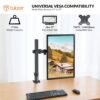 Openbox Tukzer Single 13 to 27-inch(33 to 68.5cm) LCD Monitor Desk Mount Stand, Height Adjustable Arm Mount, Fully Adjustable, Tilt, Articulating/Holds 1 Screen Stand-Steel (TZ-T19) - Image 6