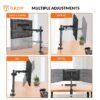 Openbox Tukzer Single 13 to 27-inch(33 to 68.5cm) LCD Monitor Desk Mount Stand, Height Adjustable Arm Mount, Fully Adjustable, Tilt, Articulating/Holds 1 Screen Stand-Steel (TZ-T19) - Image 5