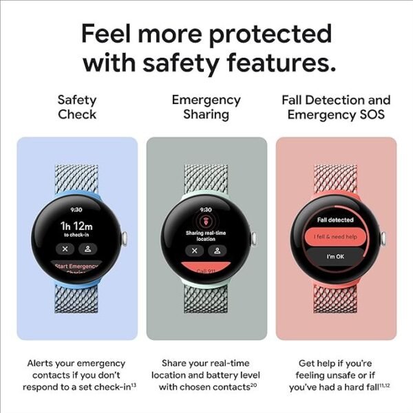 Openbox Google Pixel Watch 2 with the Best of Fitbit and Google - Heart Rate Tracking, Stress Management, Safety Features - Android Smartwatch - Polished Silver Aluminum Case - Bay Active Band - Wi-Fi - Image 6
