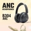 KOMC B304 ANC Headphones – Active Noise Cancelling Wireless Headphones with Deep Bass, HD Sound, 30H Battery Life & Built-in Mic for Music, Travel & Work